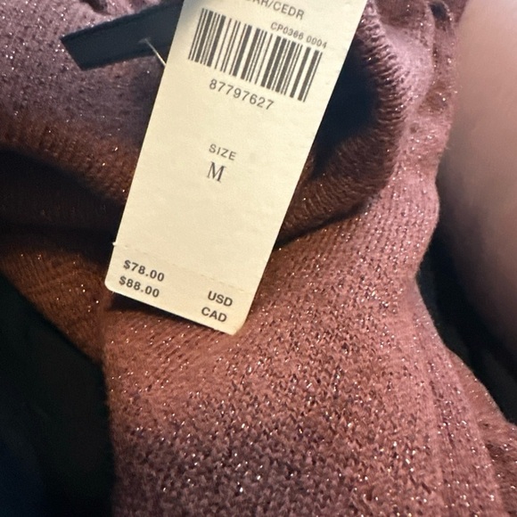 Anthropologie Brown Metallic Knit Skirt High Slits NWT SZ M - Picture 7 of 7